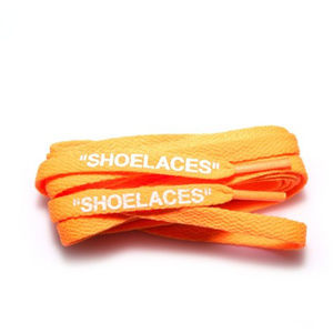 "SHOELACES" Nike Jordan Orange Flat Lace Off White